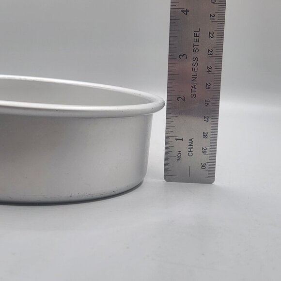 Aluminum Cake Pans 6x2 Silver Baking Sunny Side Up Bakery Round Small Set of 2 - Picture 6 of 6